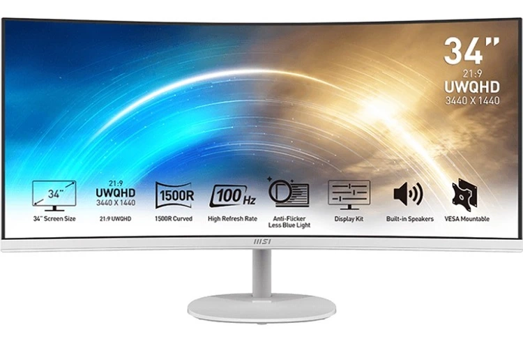بررسی ، مشخصات و خرید مانیتور خمیده 34 اینچ ام اس آی مدل PRO MP341CQW E2