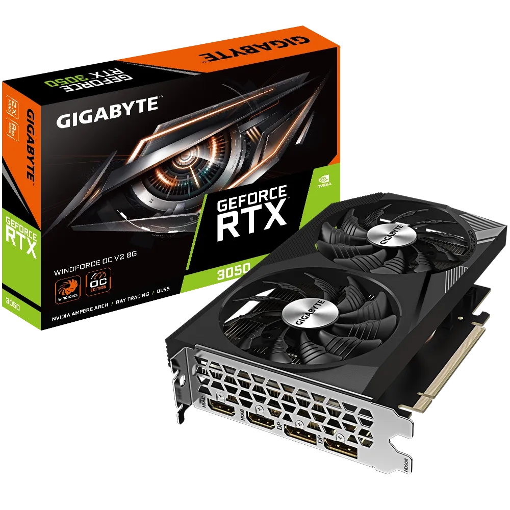 کارت گرافیک گیگابایت GeForce RTX 3050 Windforce OC V2 8G 2 کارت گرافیک گیگابایت GeForce RTX 3050 Windforce OC V2 8G