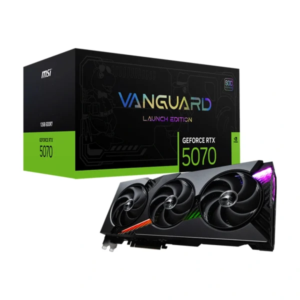 کارت گرافیک ام اس آی MSI RTX 5070 Vanguard SOC Launch Edition 12GB کارت گرافیک ام اس آی مدل Geforce RTX 5070 Vanguard SOC Launch Edition 12GB