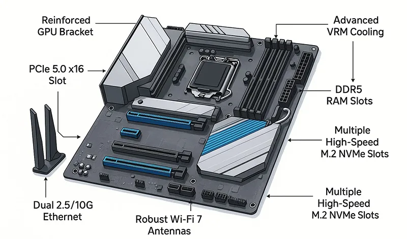 مادربرد چیست و چه نقشی در عملکرد سیستم دارد؟ 2 اجزای اصلی مادربرد