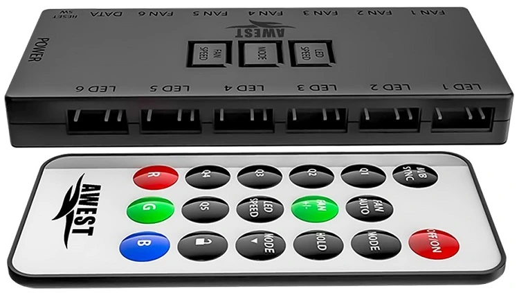 مشاهده ، بررسی و خرید هاب فن و کنترلر نورپردازی اوست مدل ARGB