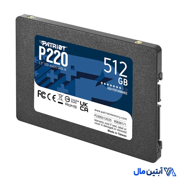 حافظه SSD SATA اینترنال پاتریوت مدل P220 ظرفیت 512 گیگابایت - Image 2