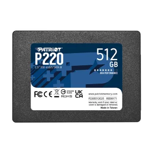 حافظه SSD SATA اینترنال پاتریوت مدل P220 ظرفیت 512 گیگابایت