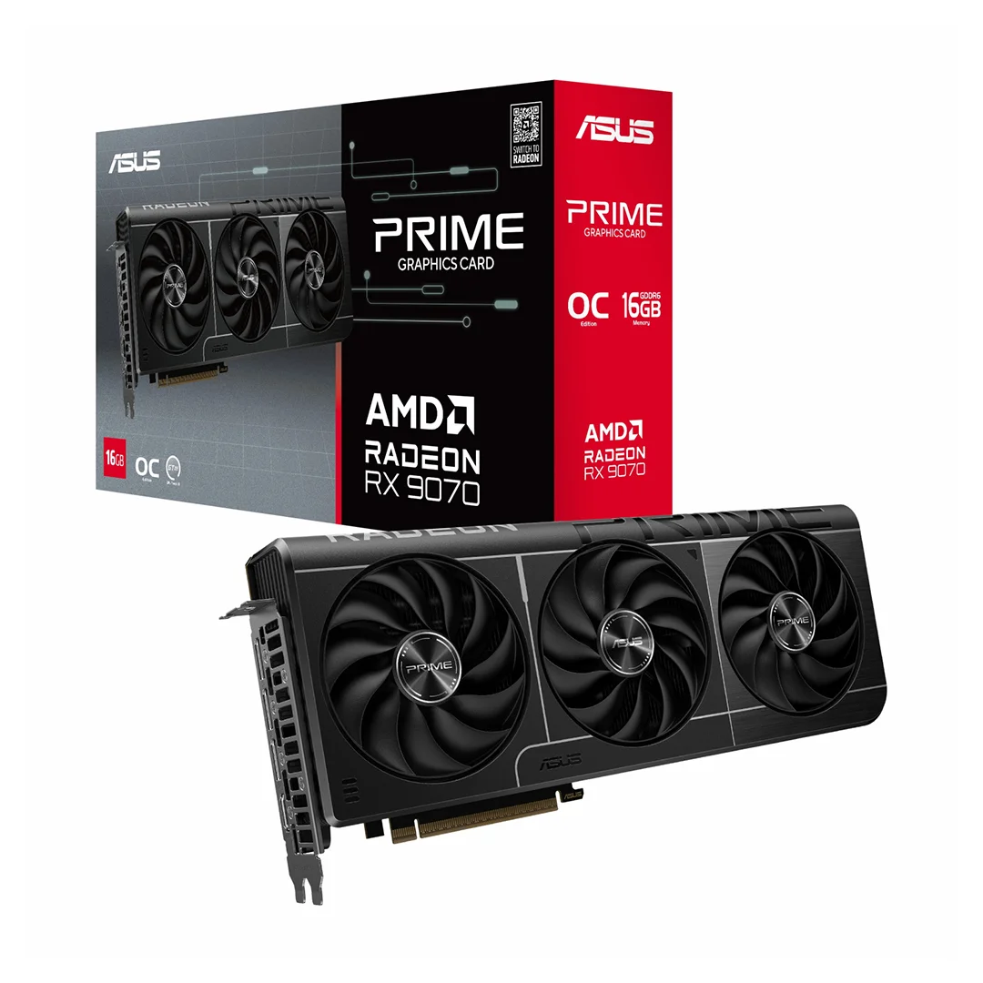 کارت گرافیک ایسوس مدل Prime Radeon RX 9070 OC 16GB کارت گرافیک ایسوس مدل Prime Radeon RX 9070 OC 16GB