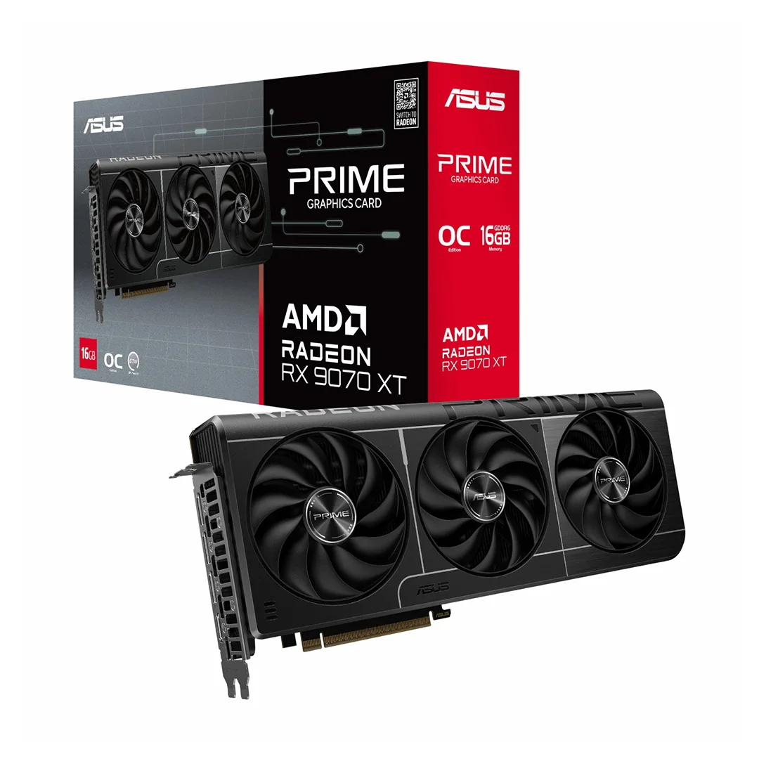 کارت گرافیک ایسوس مدل Prime Radeon RX 9070 XT OC 16GB کارت گرافیک ایسوس مدل Prime Radeon RX 9070 XT OC 16GB