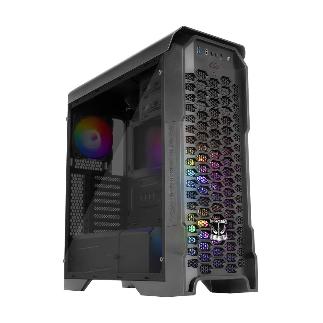 کیس کامپیوتر گرین Green Striker FRGB